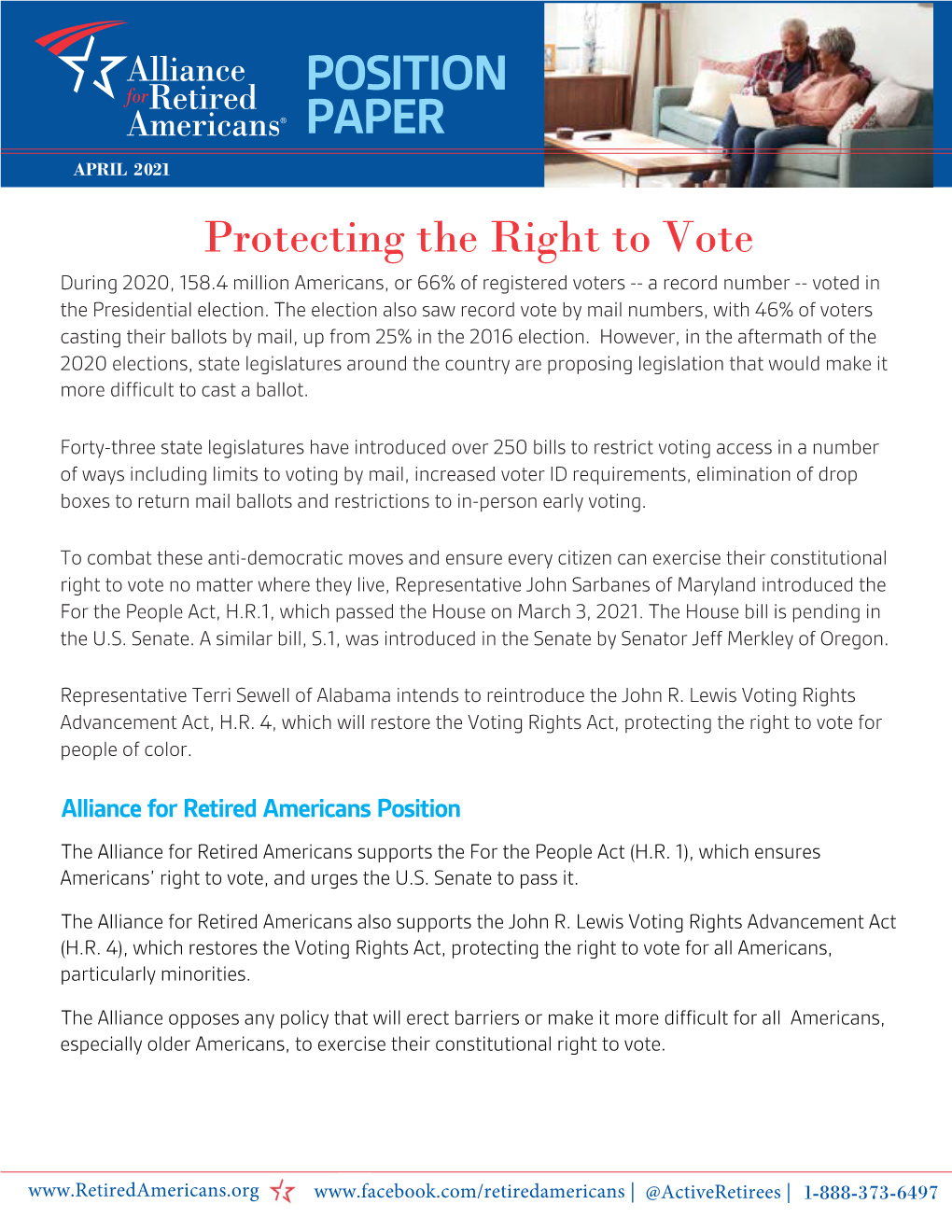 Protecting the Right to Vote 2021