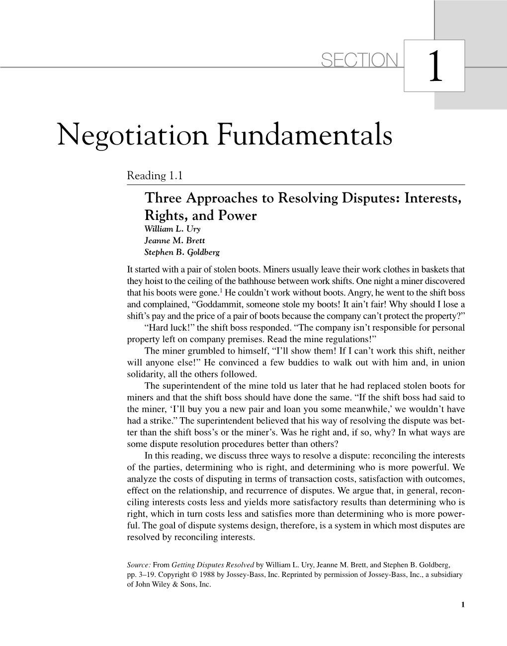 Negotiation Fundamentals