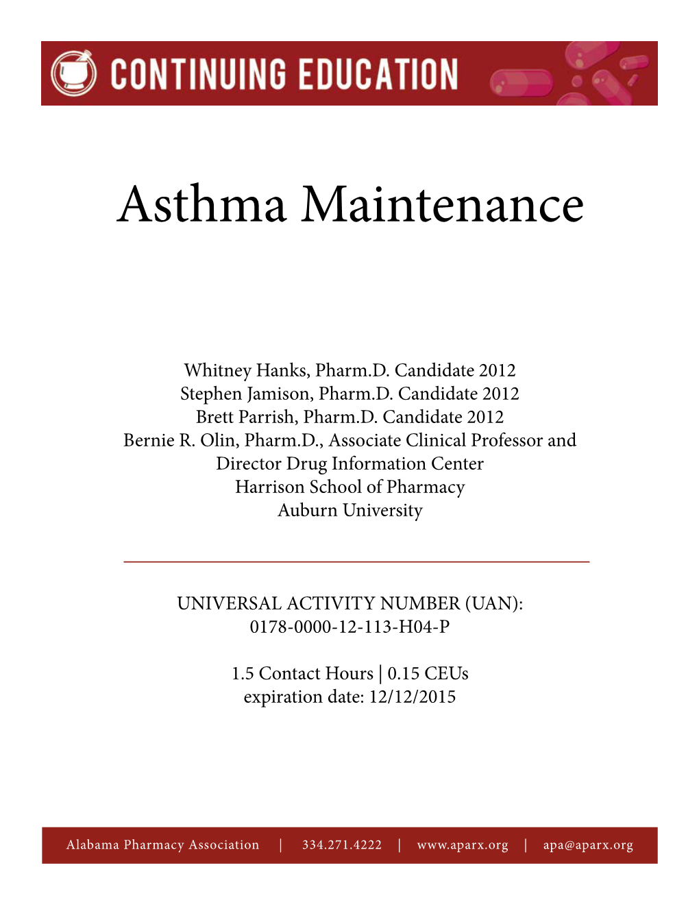 Asthma Maintenance