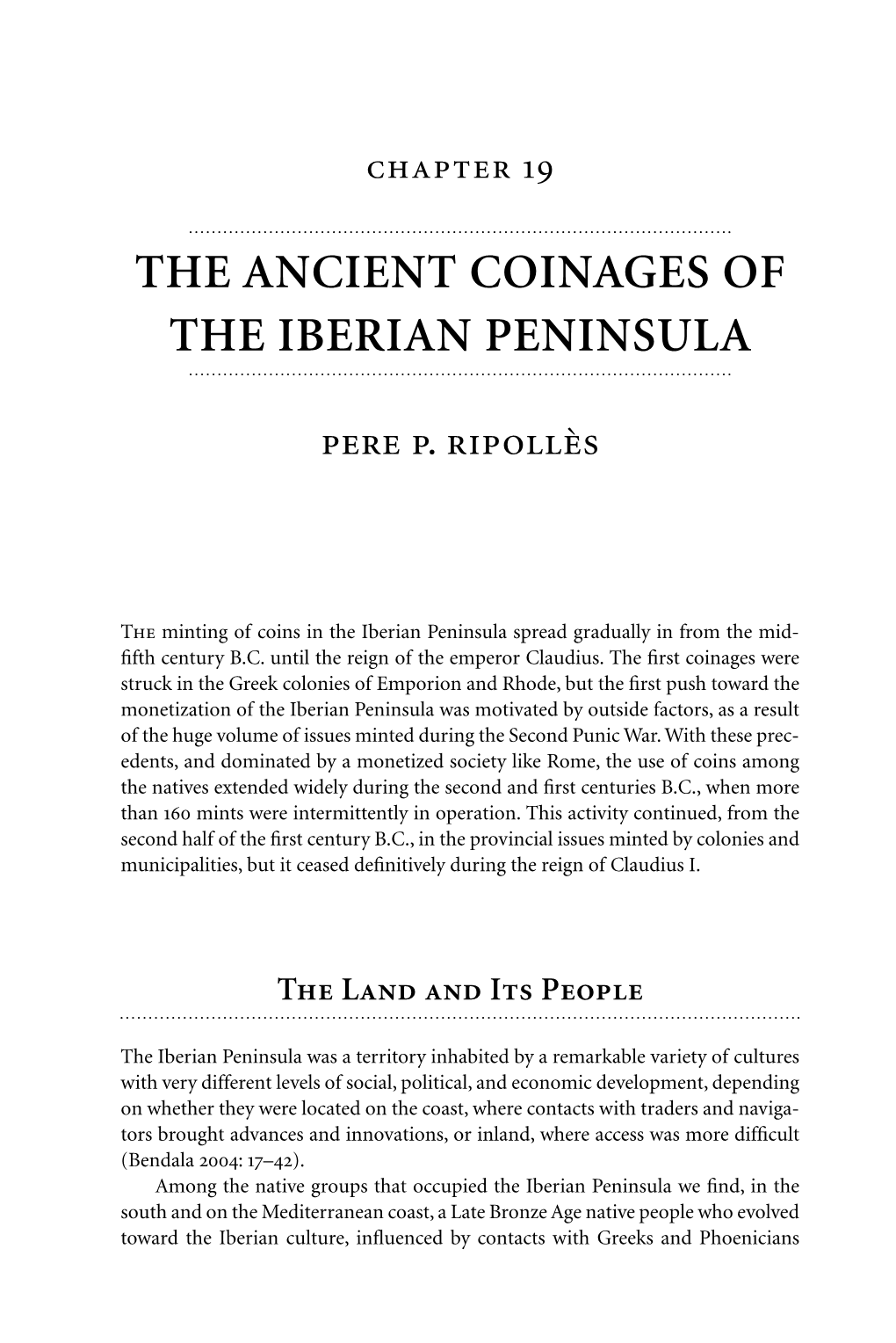 The Ancient Coinages of the Iberian Peninsula