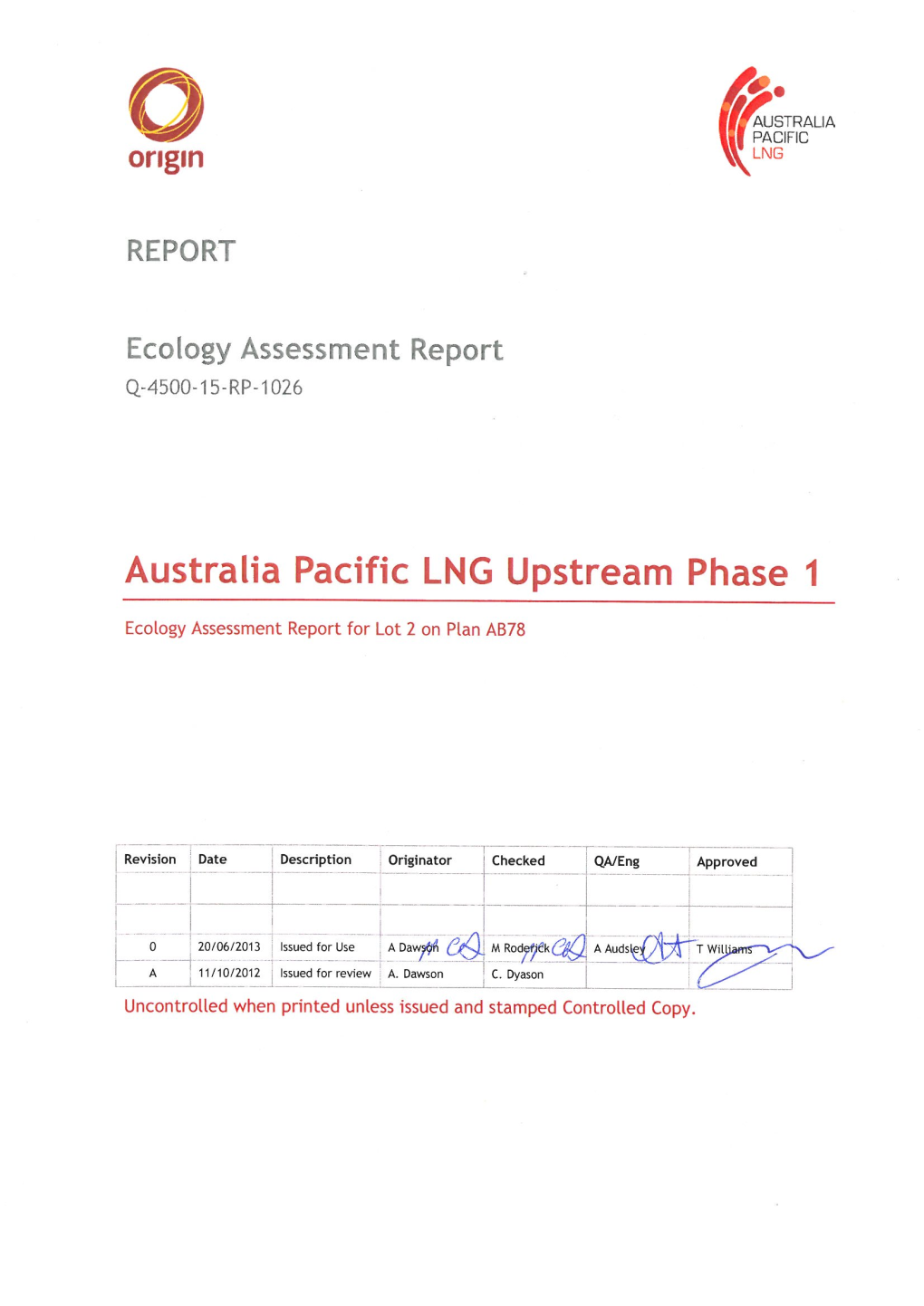 Ecology Assessment Report Lot 2 AB78