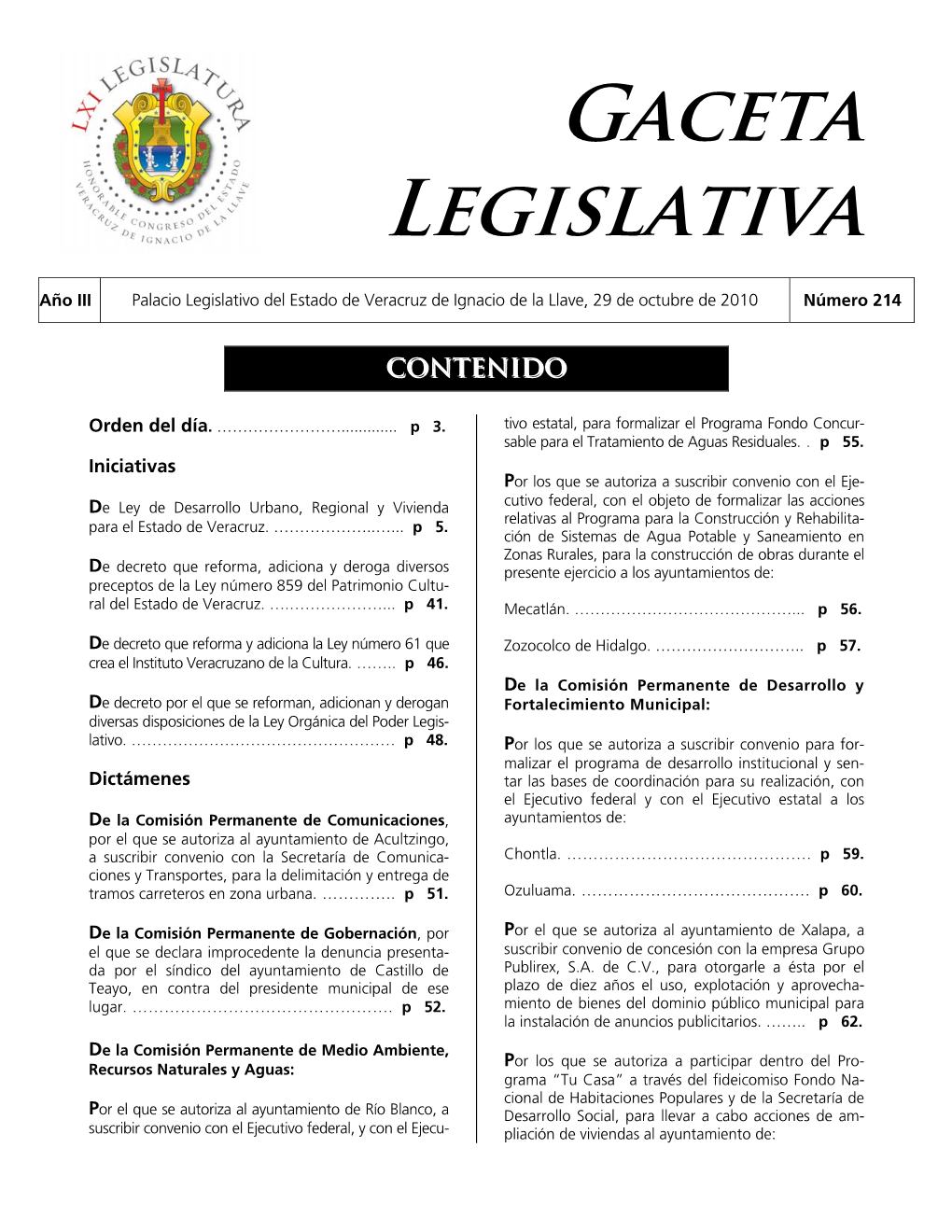 Gaceta Legislativa