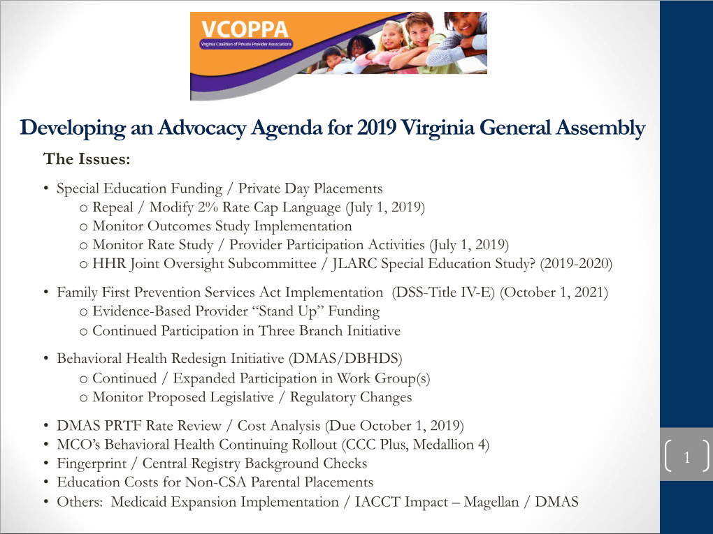 2018.11.08 VCOPPA Symposium Elwood Advocacy Plan