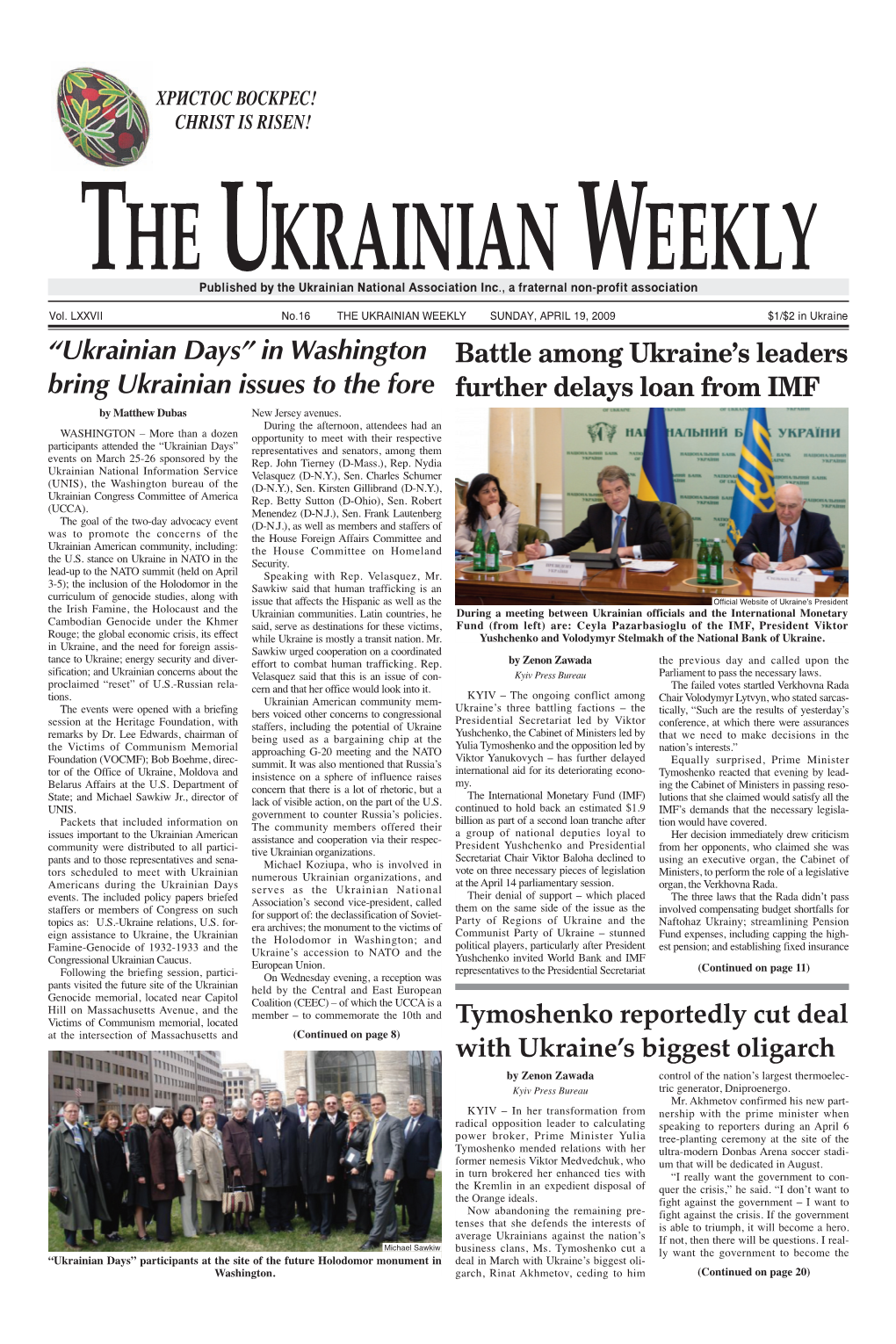 The Ukrainian Weekly 2009, No.16