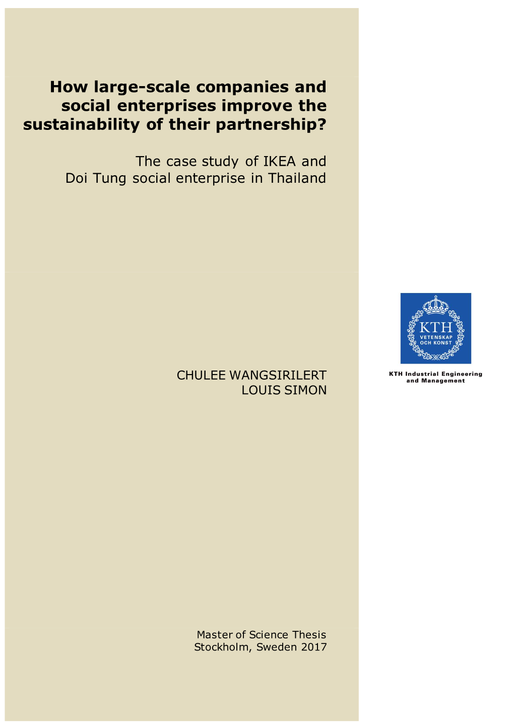 How Large-Scale Companies and Social Enterprises Improve the Sustainability of Their Partnership?