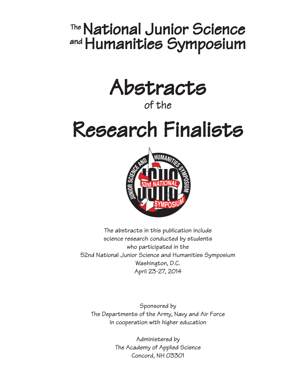 Abstracts Research Finalists