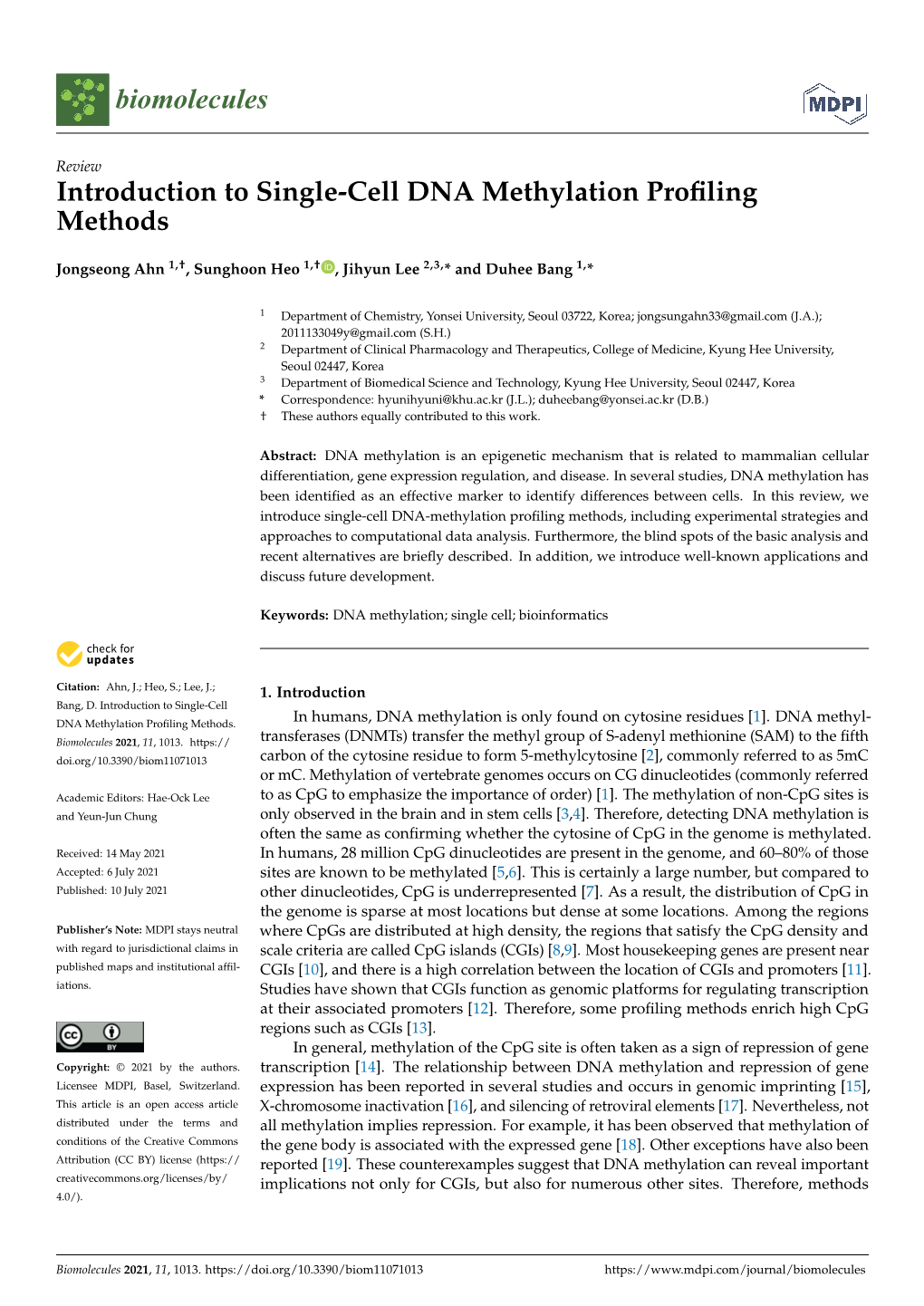 Introduction to Single-Cell DNA Methylation Profiling Methods