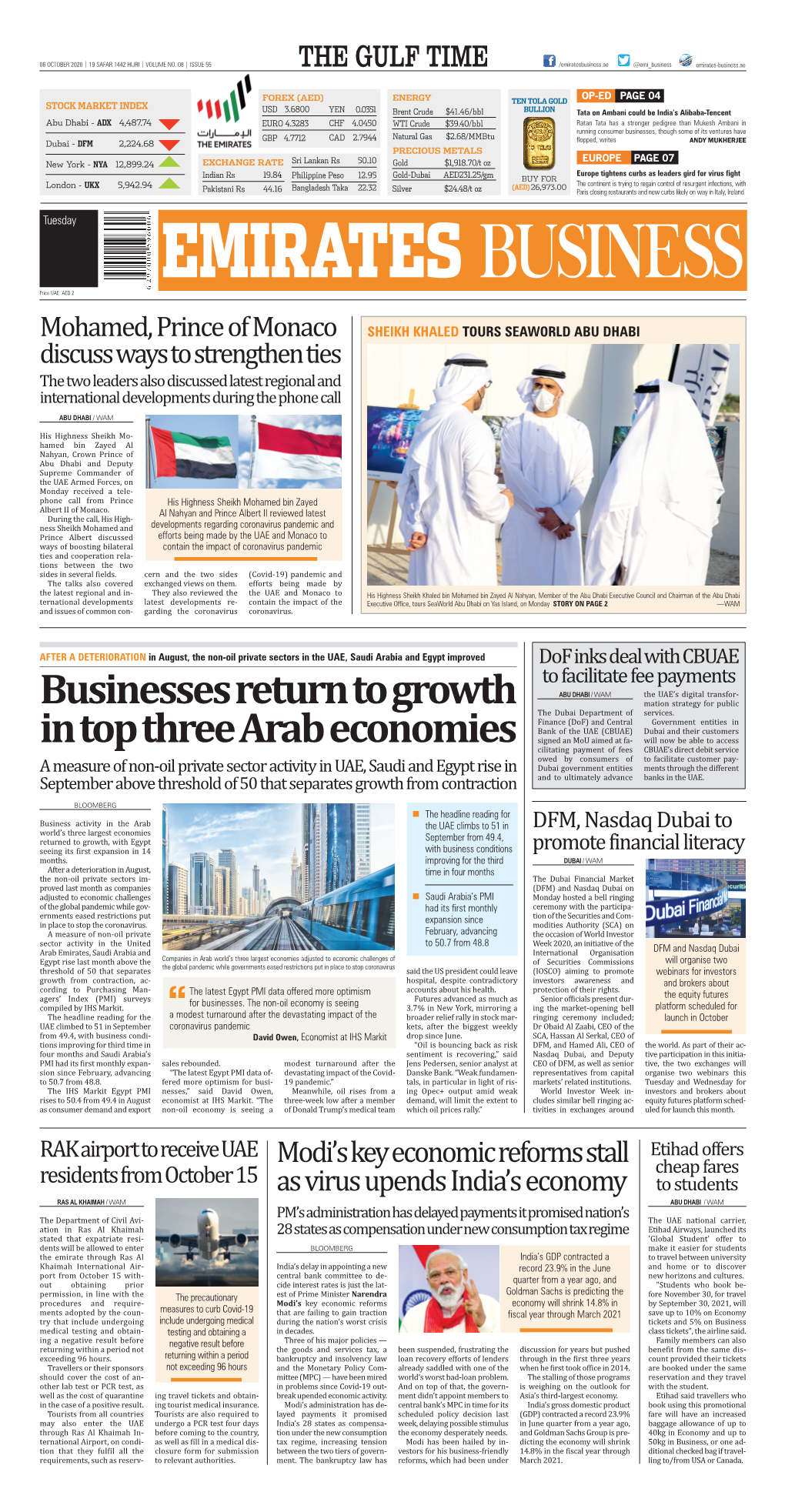 Businesses Return to Growth in Top Three Arab Economies