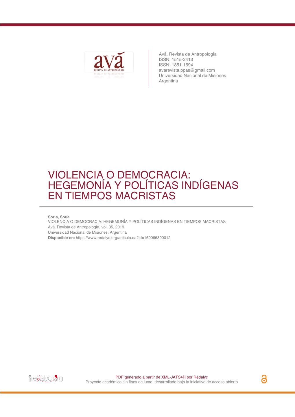 Violencia O Democracia: Hegemonía Y Políticas Indígenas En Tiempos Macristas