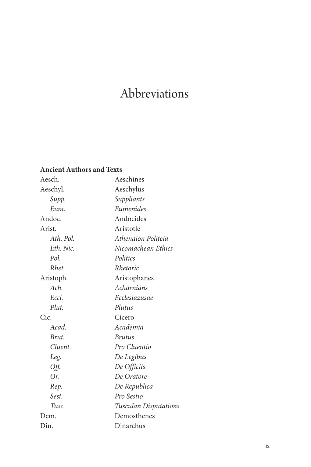 Abbreviations