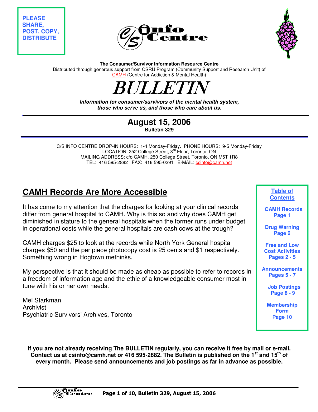 August 15, 2006 Bulletin 329