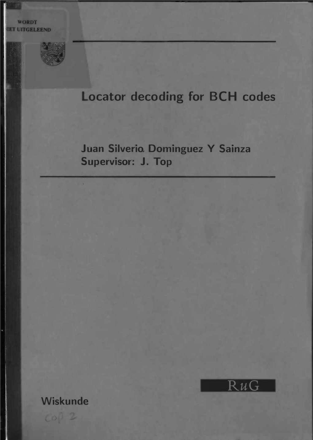 Locator Decoding for BCH Codes