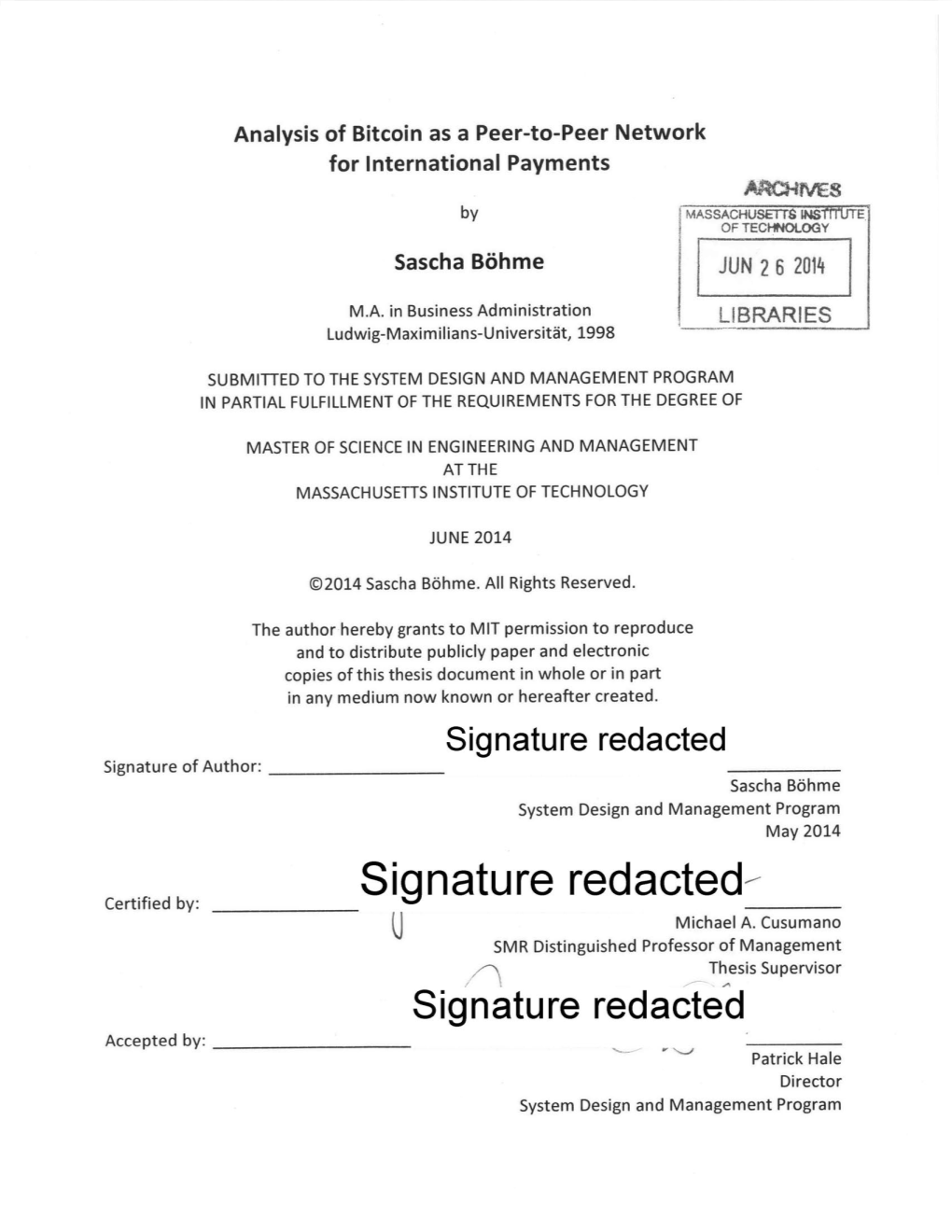Signature Redacted- Certified By: Michael A