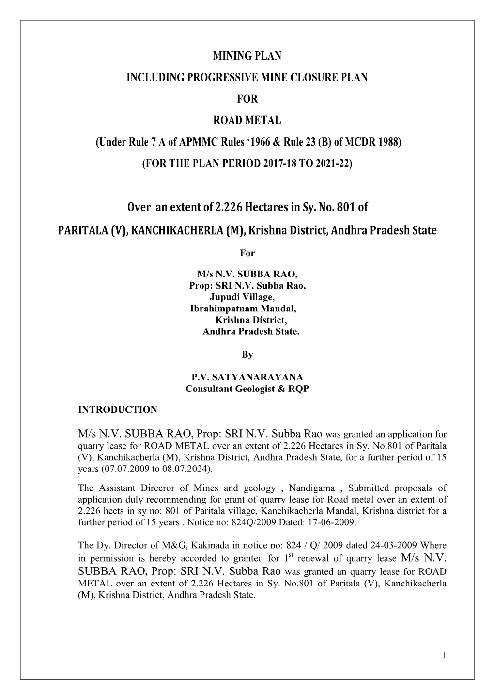 Regional Geology with Reference to Location of Lease / Applied Area