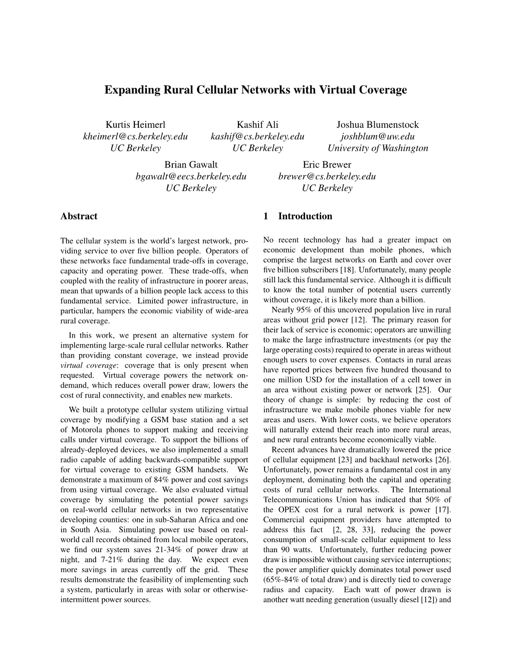 Expanding Rural Cellular Networks with Virtual Coverage