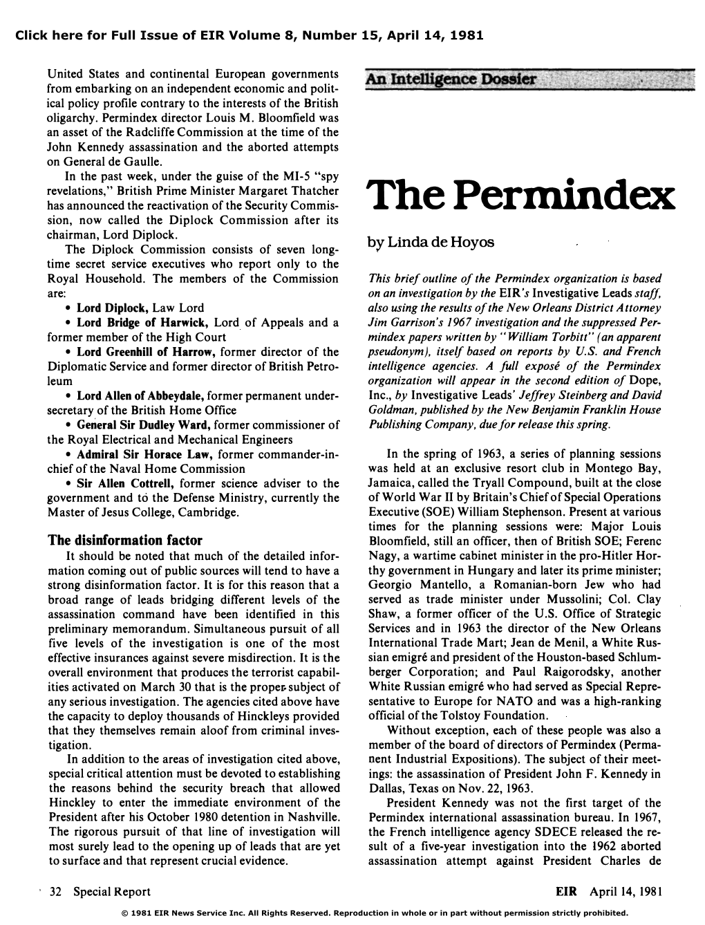 The Permindex Connection