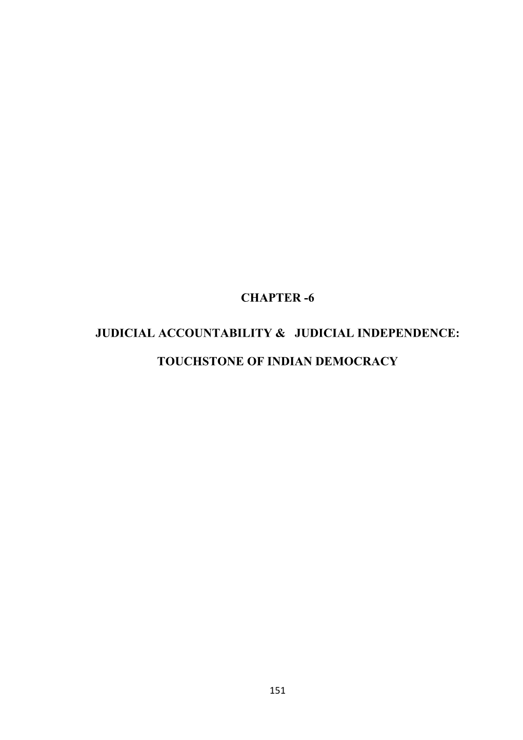 Chapter -6 Judicial Accountability & Judicial