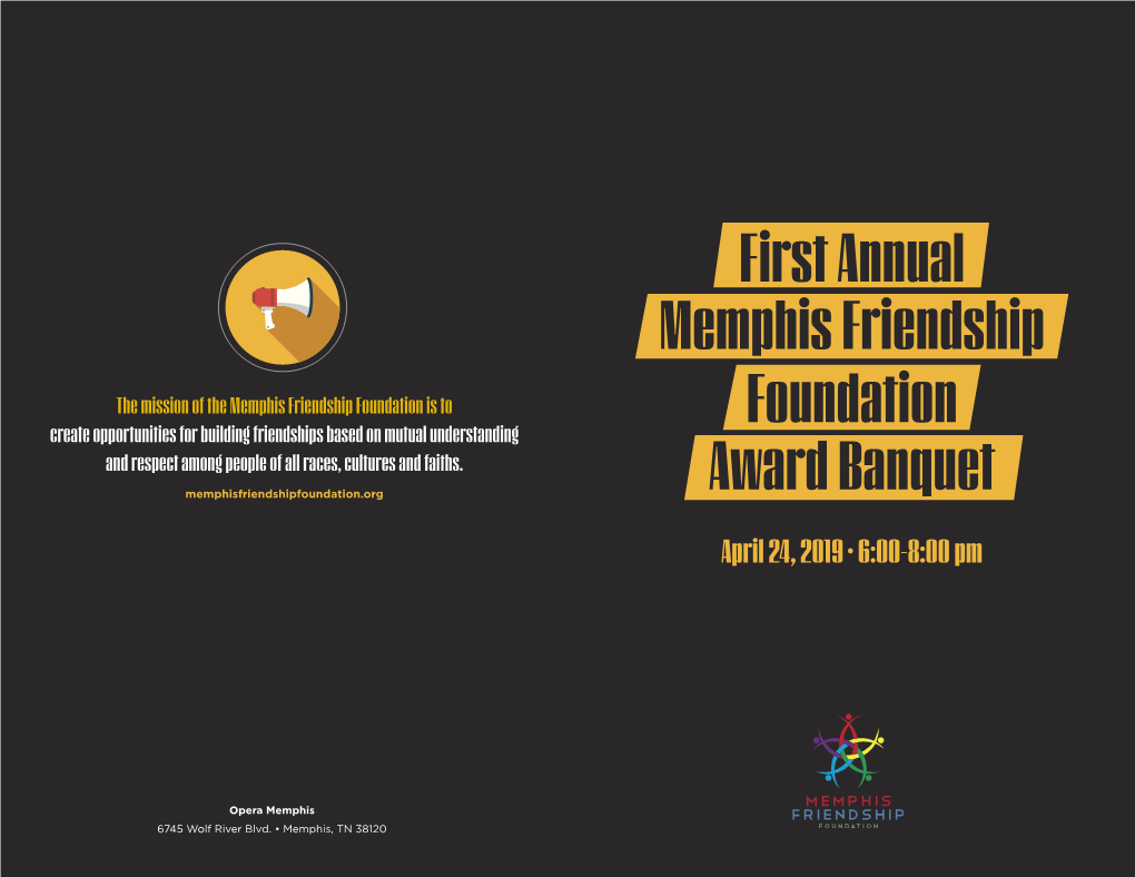 First Annual Memphis Friendship Foundation Award Banquet