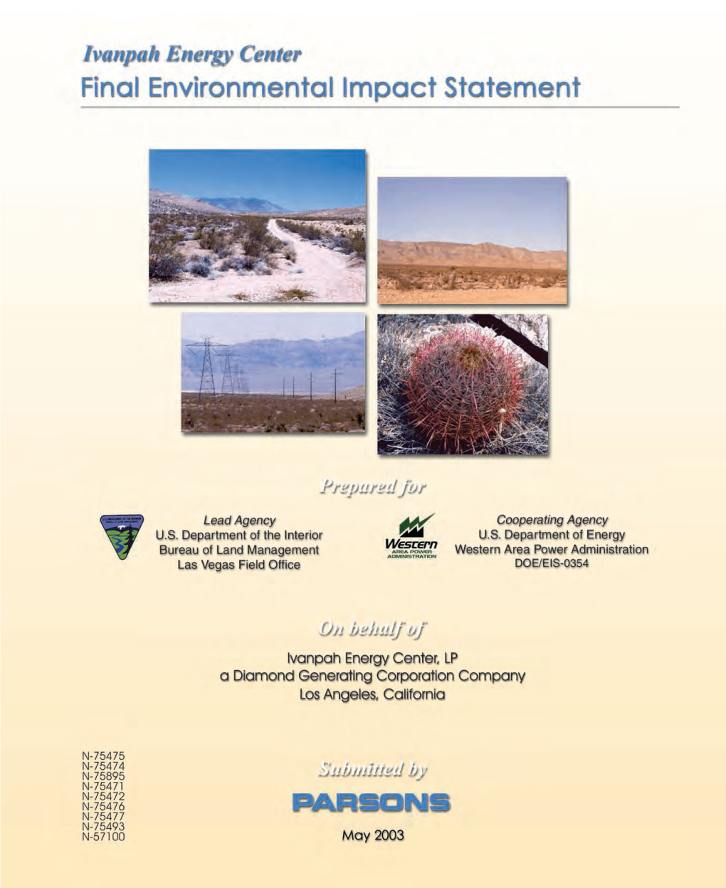 Ivanpah Energy Center Final Environmental Impact Statement