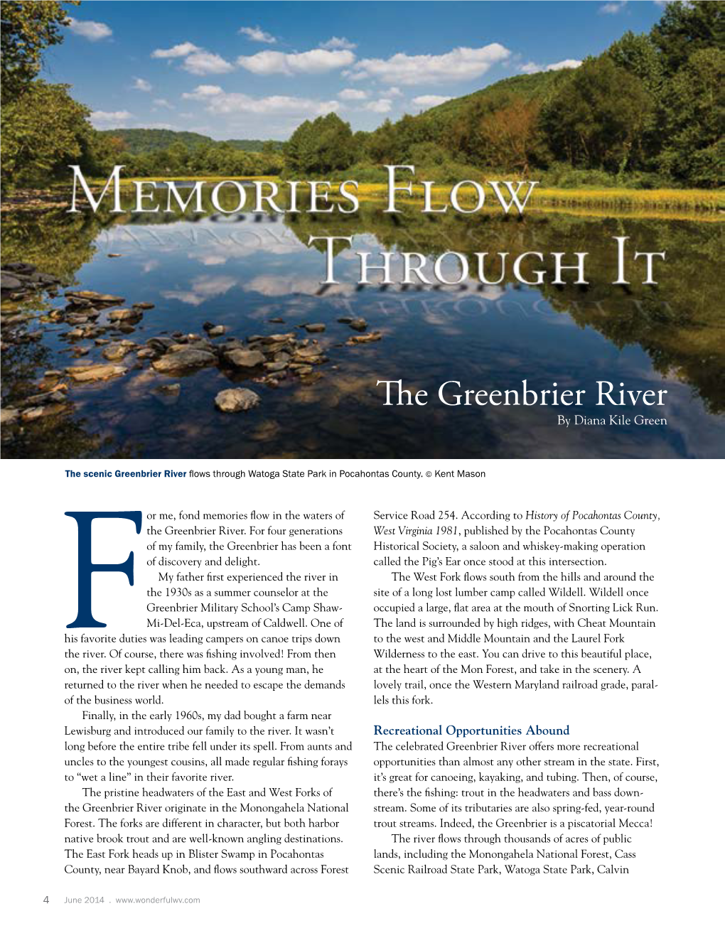 The Greenbrier River by Diana Kile Green