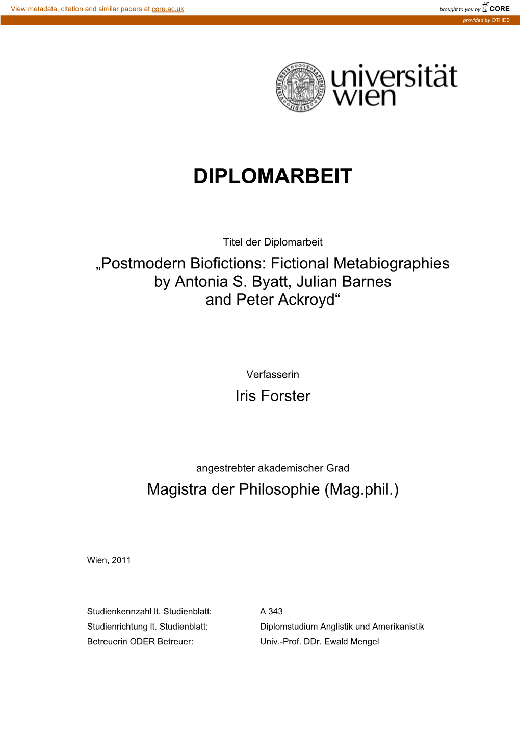 Diplomarbeit