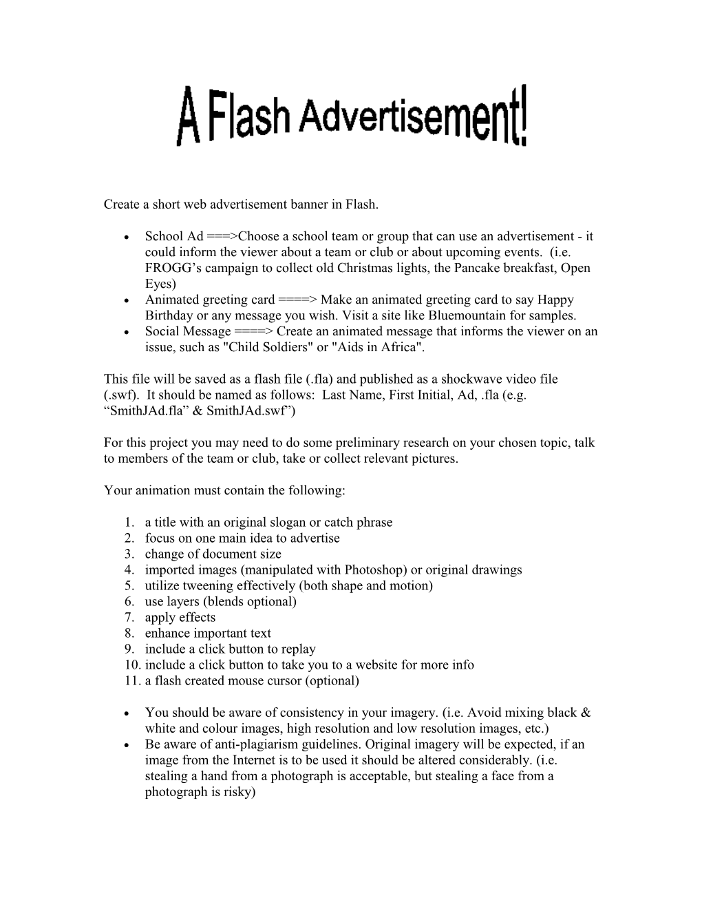 Create a Short Web Advertisement Banner in Flash