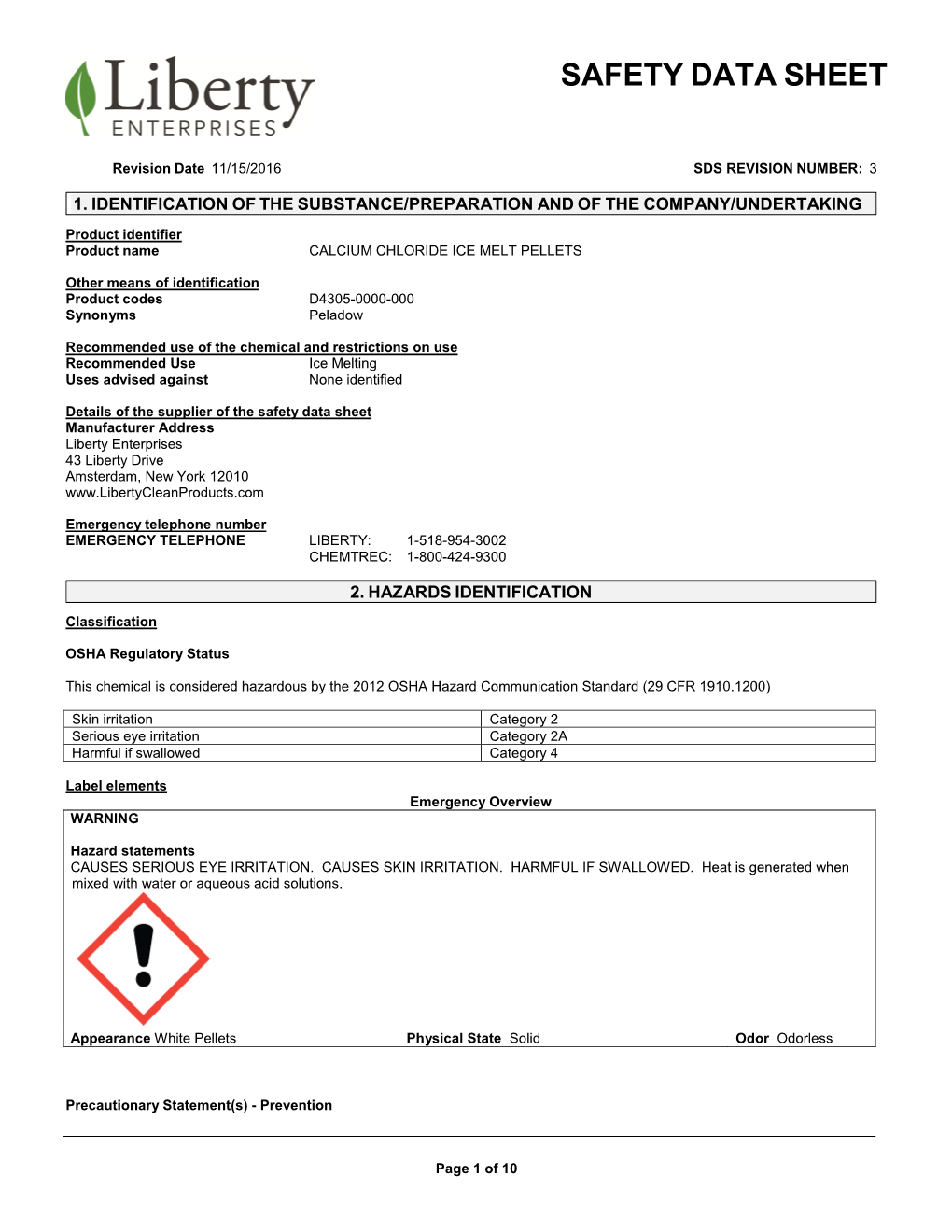 Safety Data Sheet