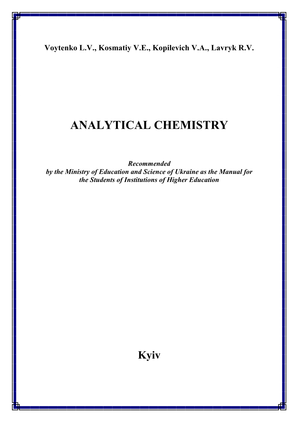 Analytical Chemistry