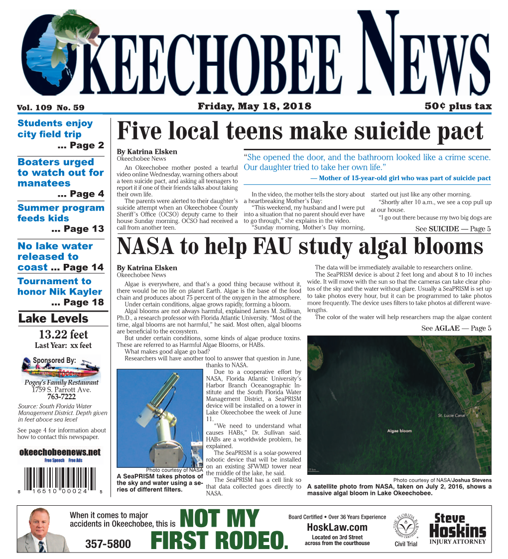 Five Local Teens Make Suicide Pact