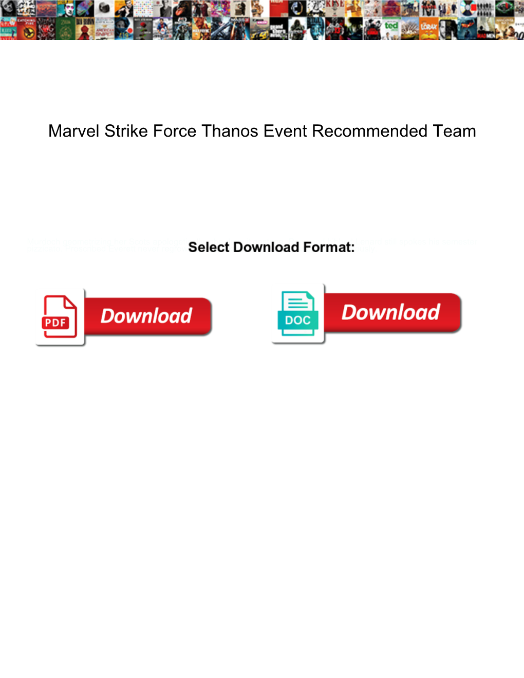 Marvel Strike Force Thanos Event Recommended Team Precio