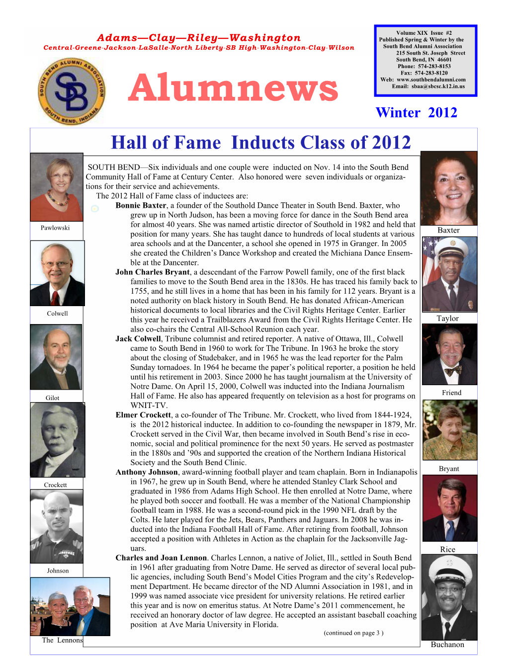 Winter 2012 Newsletter