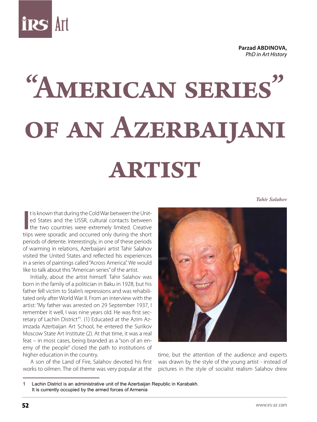 “American Series” of an Azerbaijani Artist