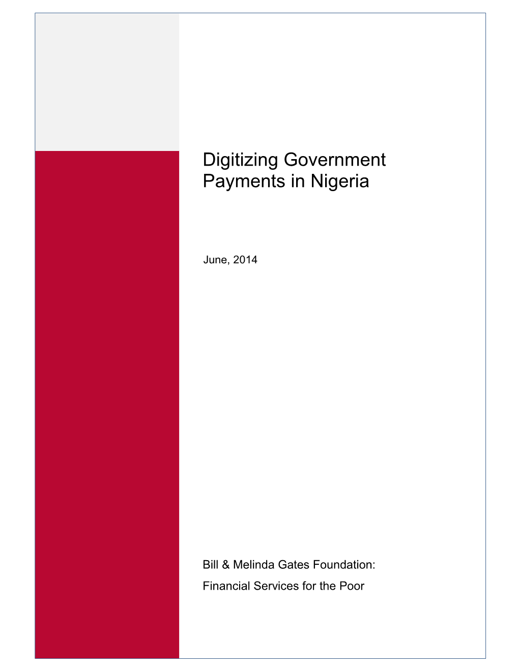 Digitizing Government Payments in Nigeria