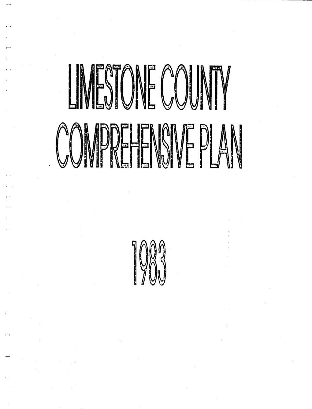 Limestone County, Alabama Comprehensive Plan, 1983