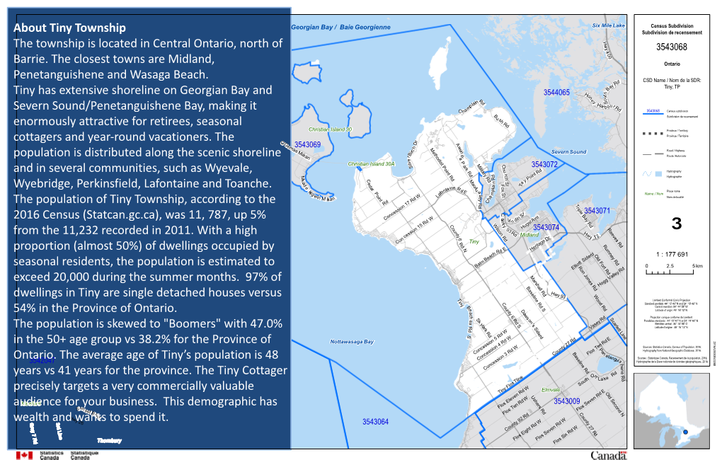 Tiny Township Map with Demographics