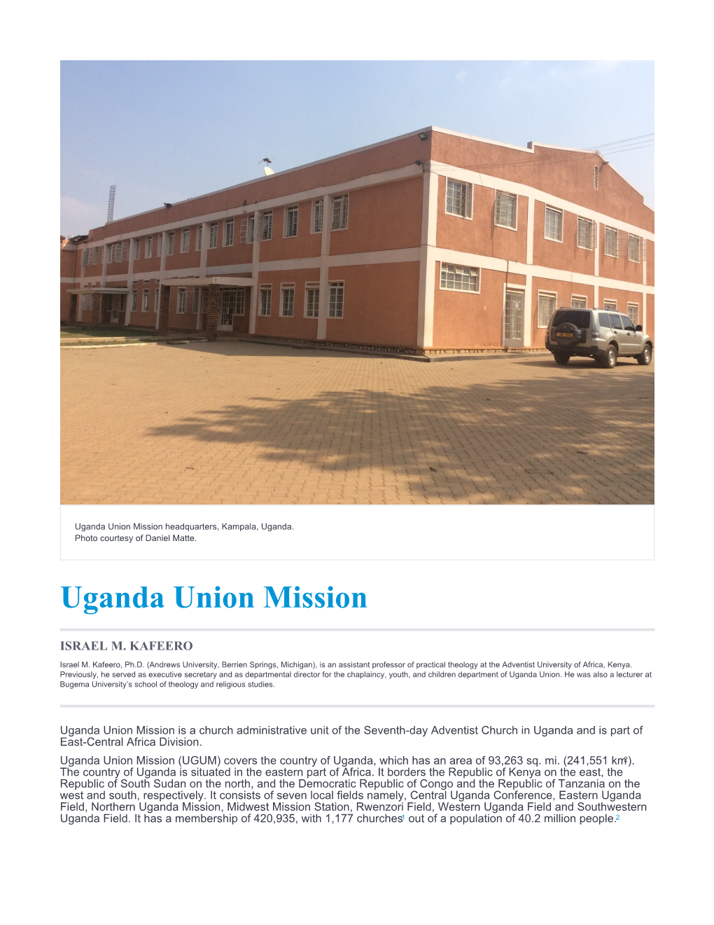 Uganda Union Mission Headquarters, Kampala, Uganda