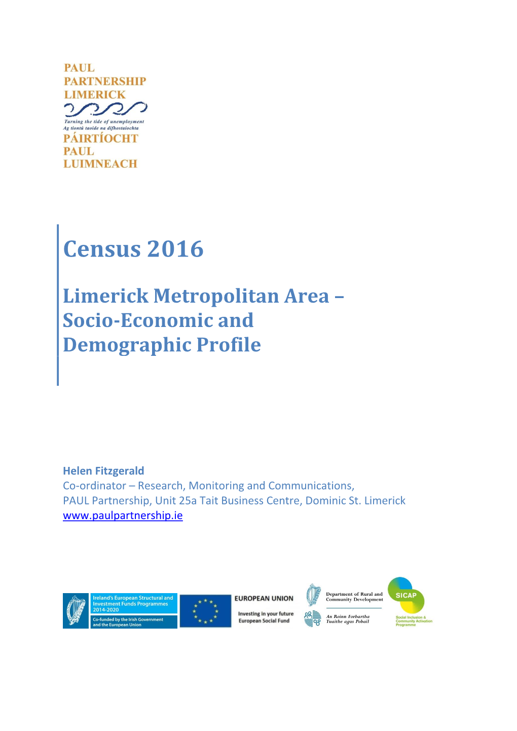 Limerick Metropolitan Area Profile – Census 2016