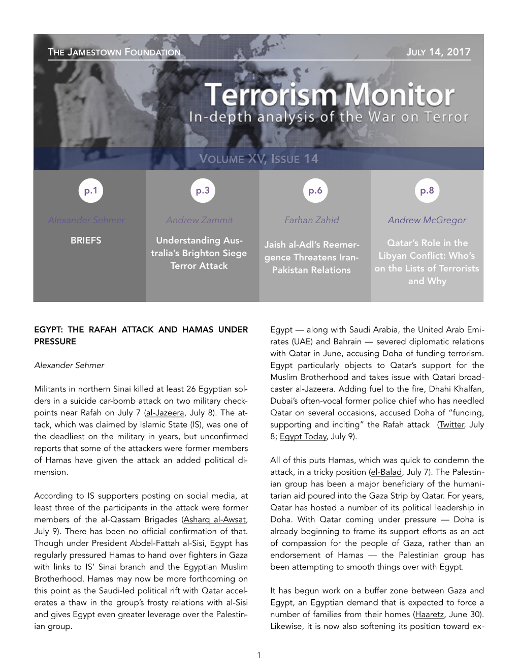 Terrorism Monitor