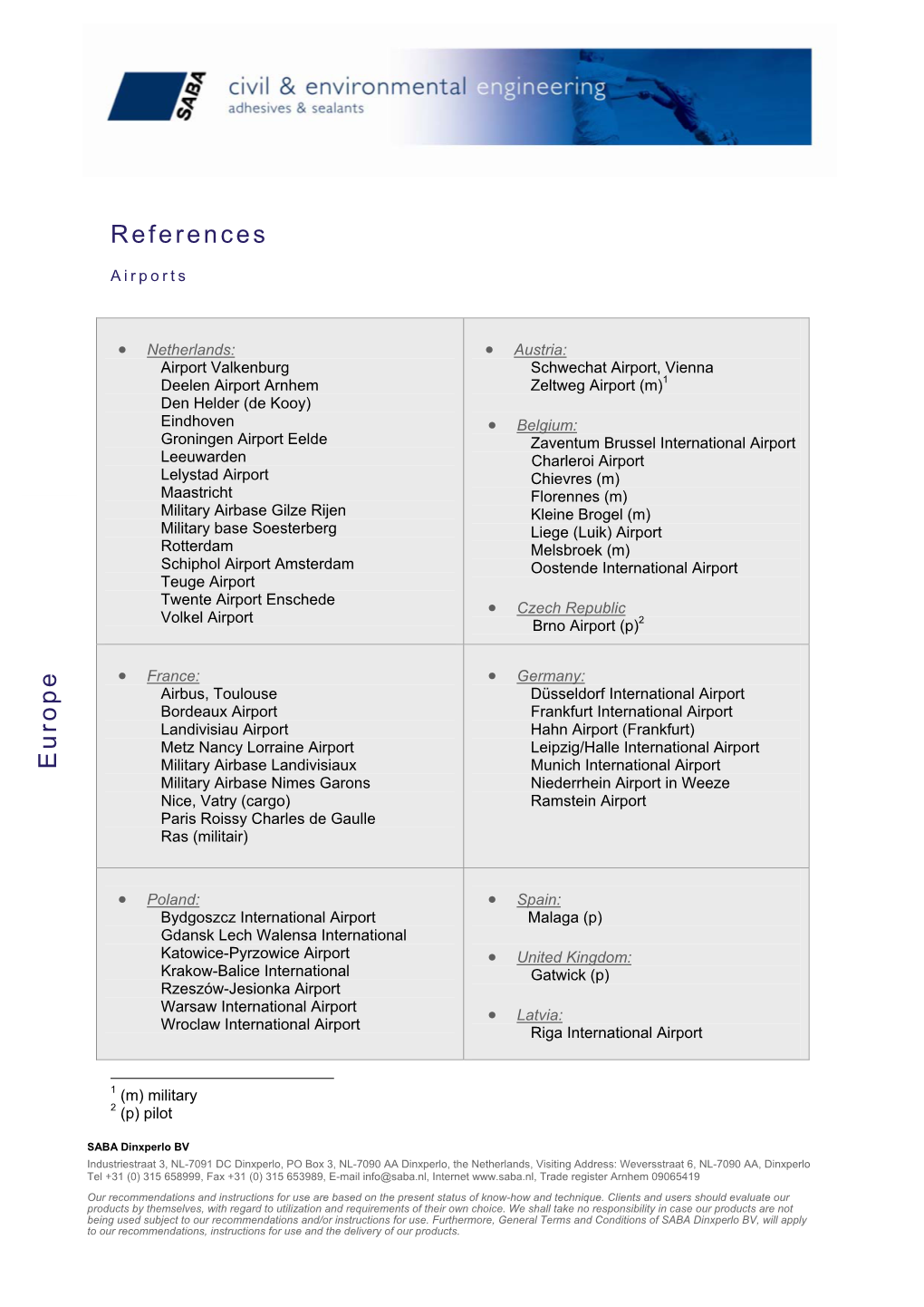 References Europe