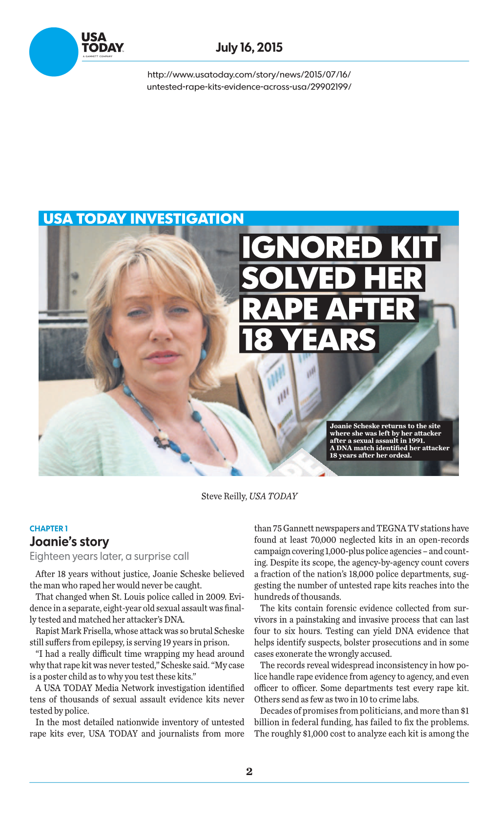 Ignored Kit Solved Her Rape After 18 Years