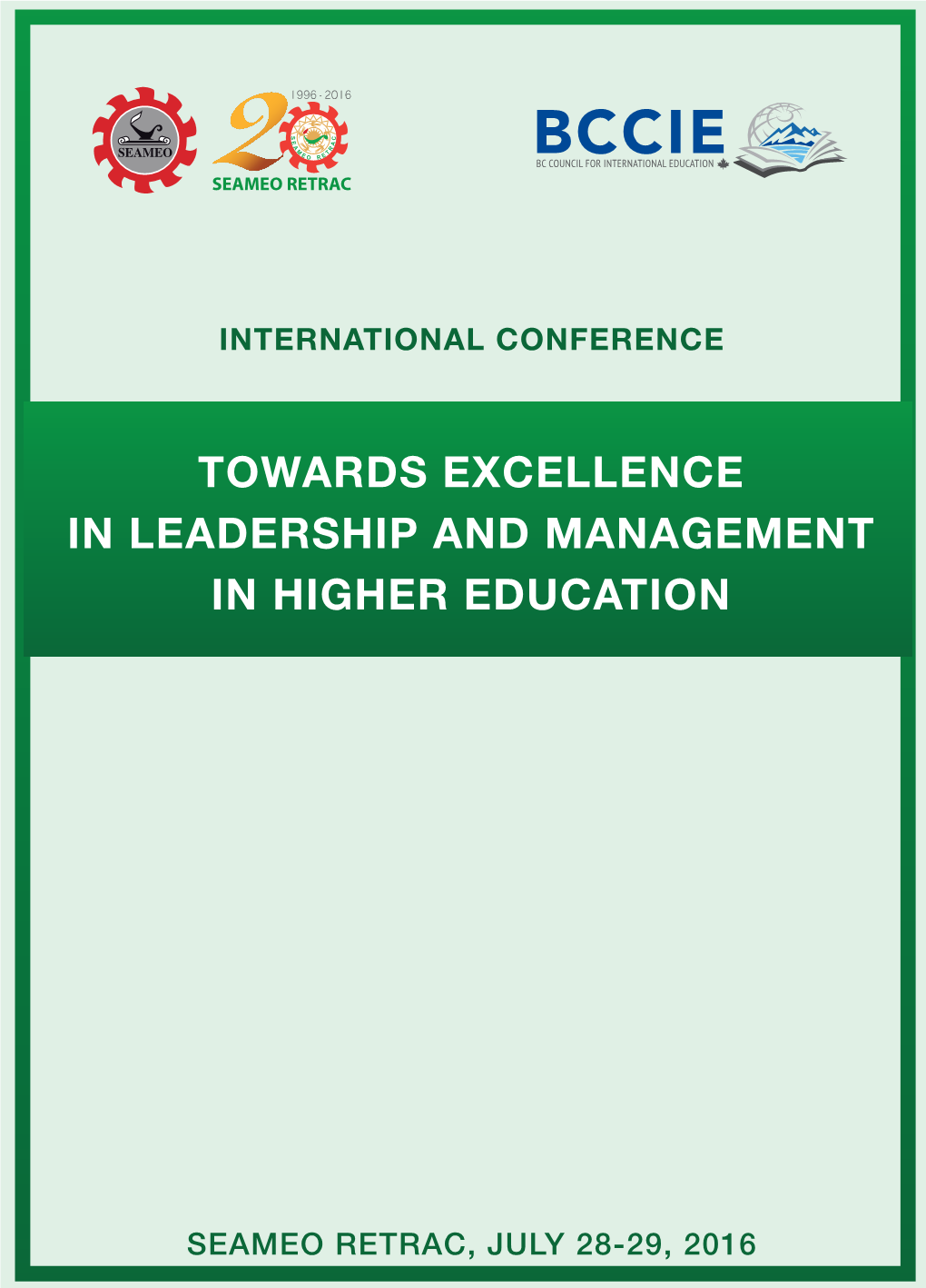 Towards Excellence in Leadership and Management in Higher Education