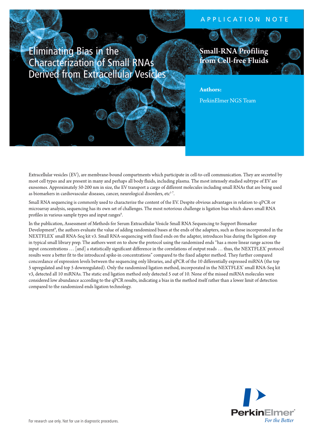 Eliminating Bias in the Characterization of Small Rnas Derived from Extracellular Vesicles