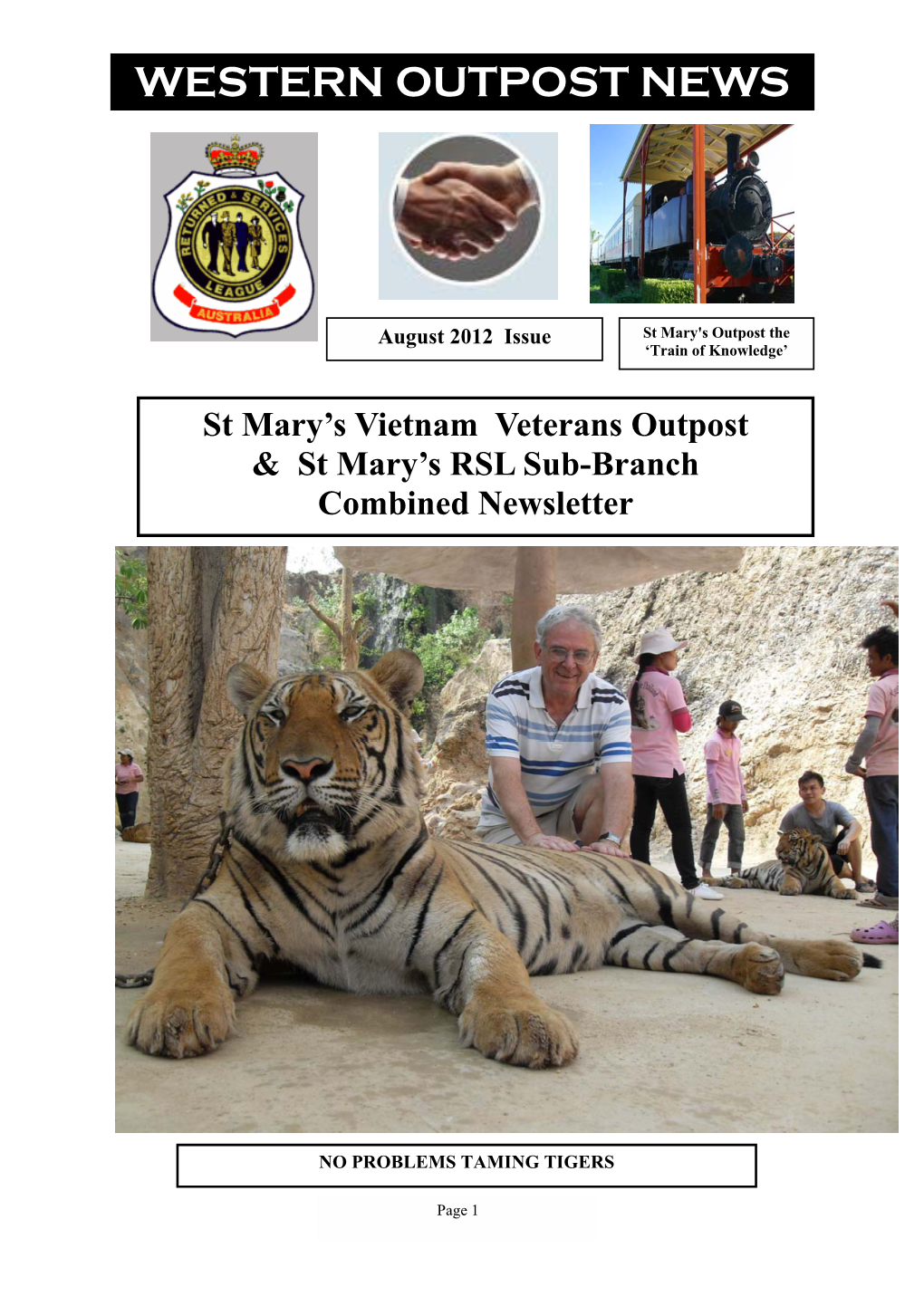 August 2012 Issue St Mary's Outpost the ‘Train of Knowledge’