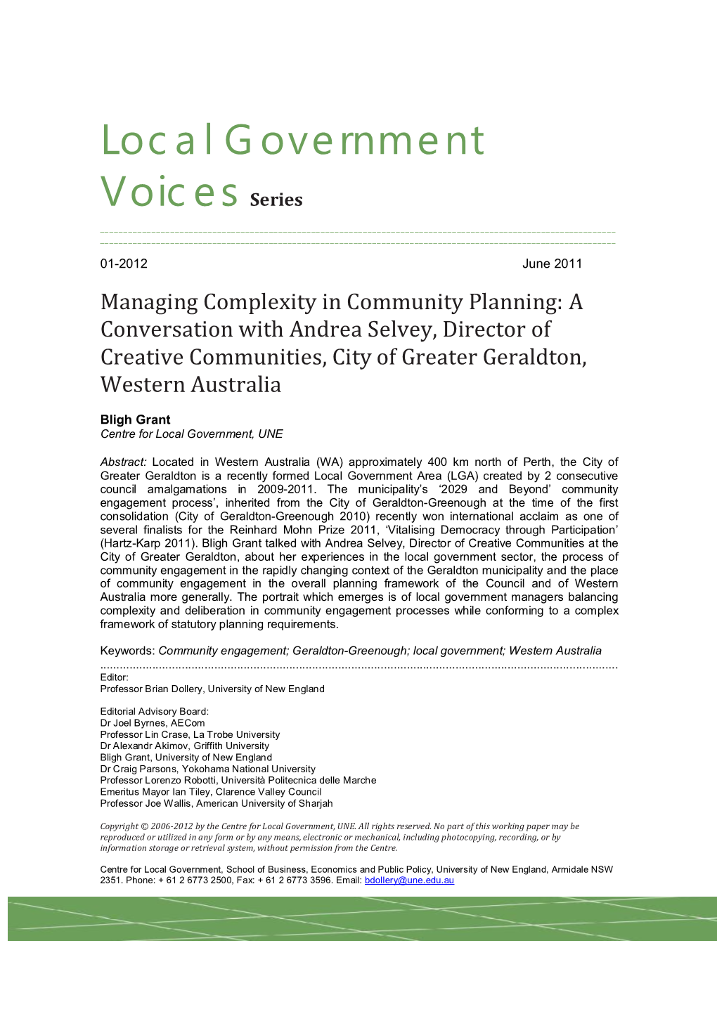 A Conversation with Andrea Selvey, Director of Creative Communities, City of Greater Geraldton, Western Australia