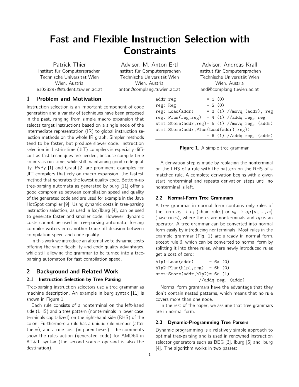 Fast and Flexible Instruction Selection with Constraints