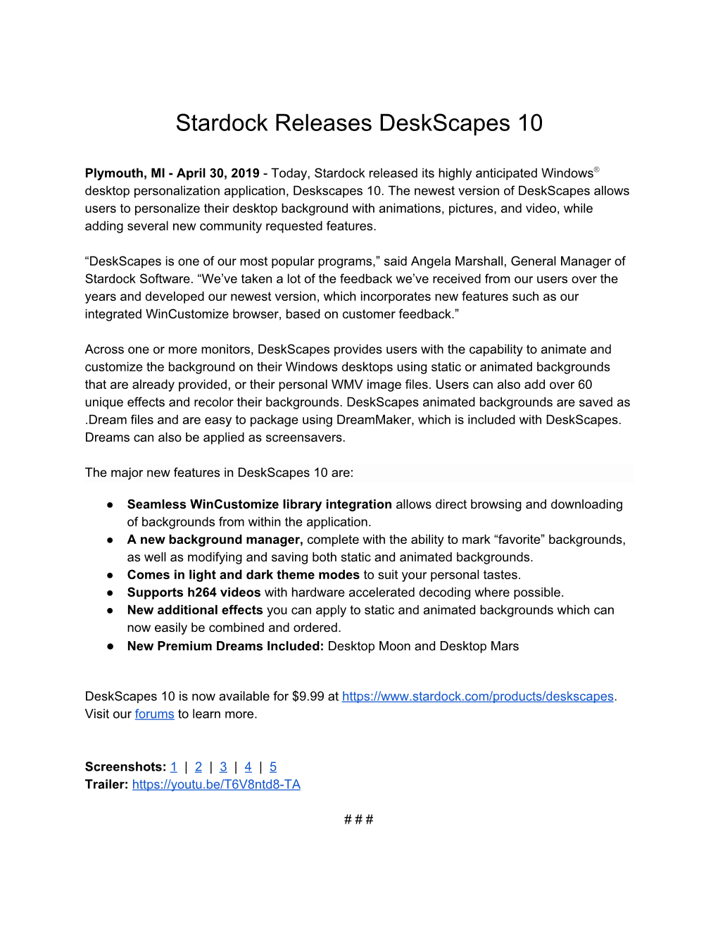 Stardock Releases Deskscapes 10