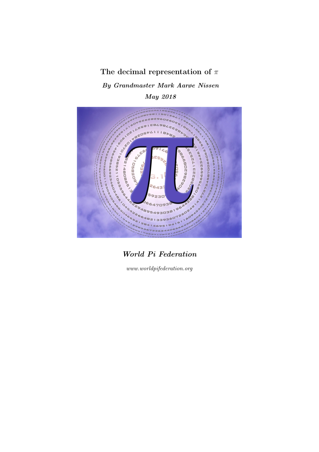 The Decimal Representation of Π World Pi Federation