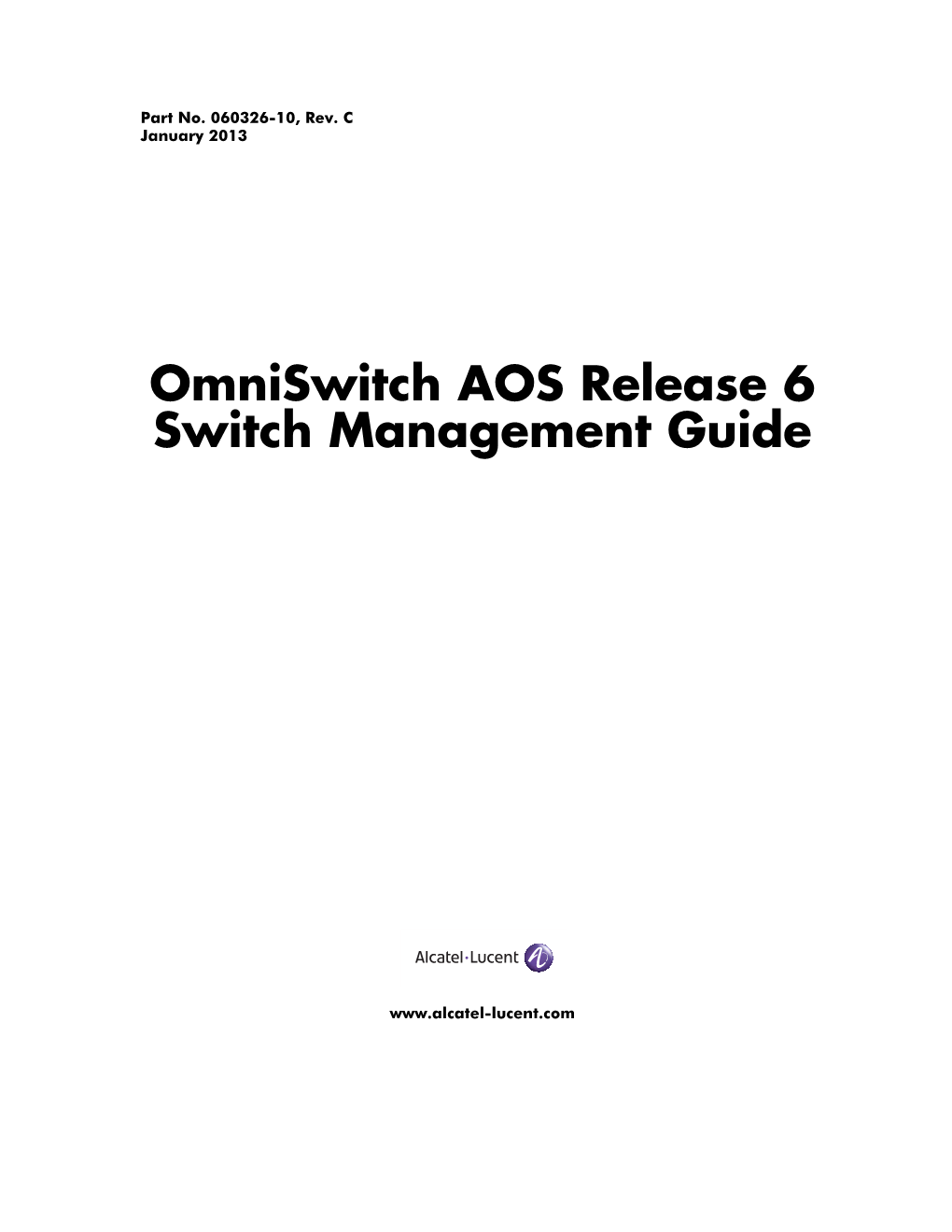 Omniswitch AOS Release 6Switch Management