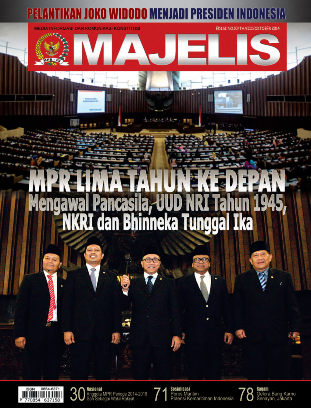 Majalah MPR No. 10/TH. VIII/Oktober 2014