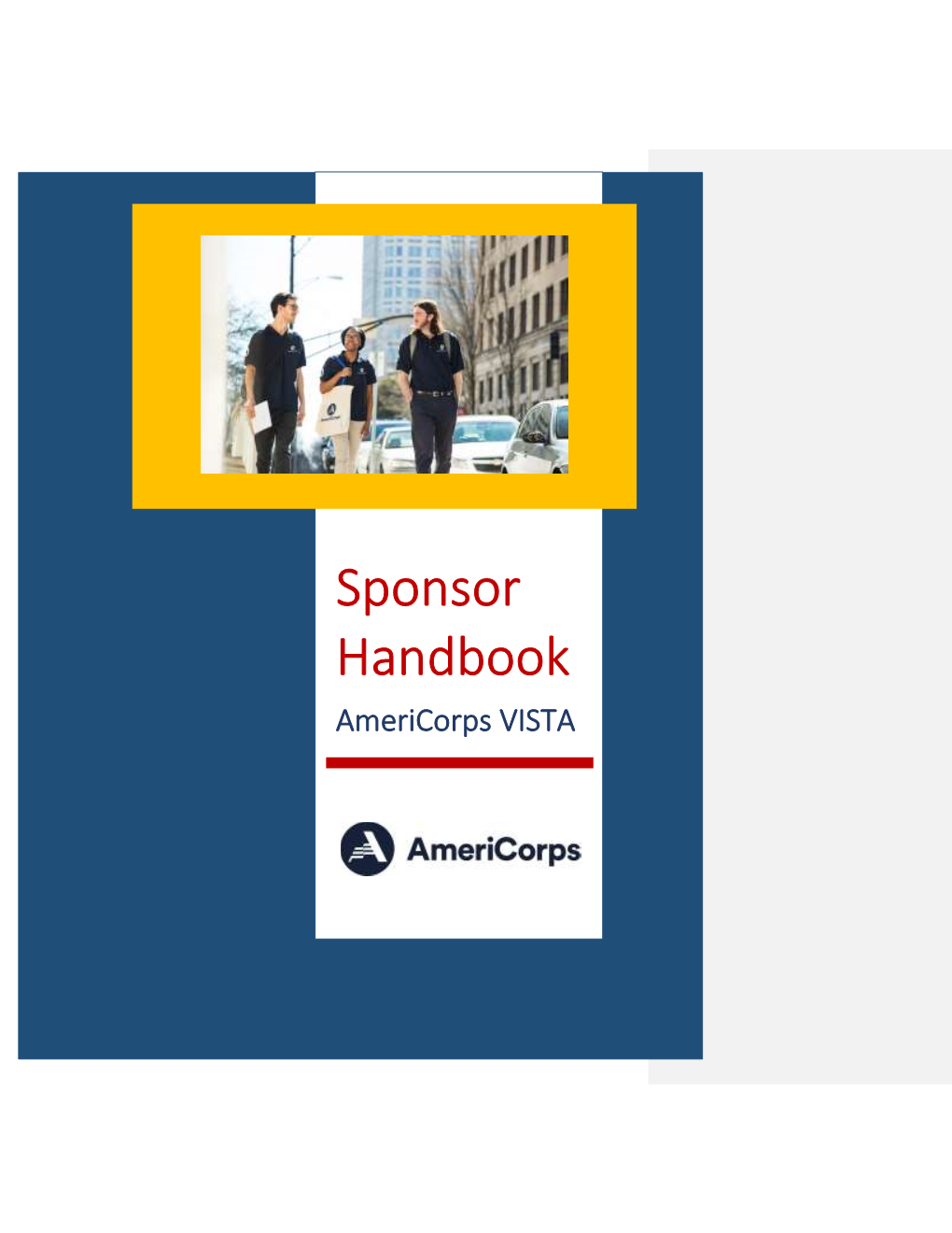 VISTA Sponsor Handbook 2018 (Née VISTA Supervisor Manual)